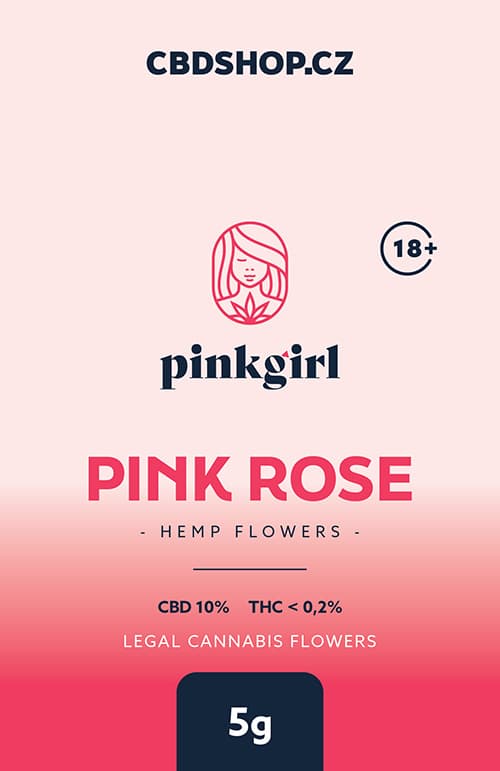 PINK GIRL CBD kender virágok weed PINK ROSE 0,2% THC 5g