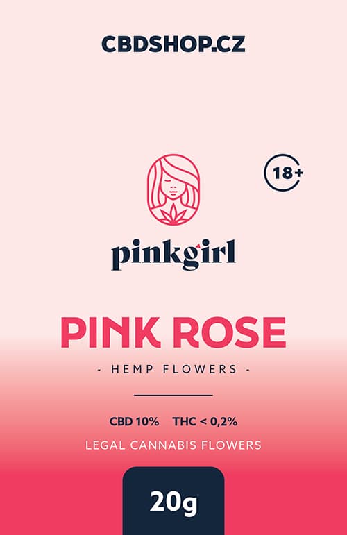 PINK GIRL CBD kender virágok weed PINK ROSE 0,2% THC 20g