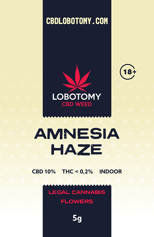LOBOTOMY AMNESIA HAZE INDOOR CBD 10% a THC 0,2% 5g