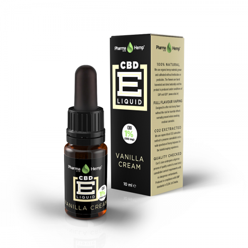 CBD e-liquid 1% 10ml vanília Pharma Hemp