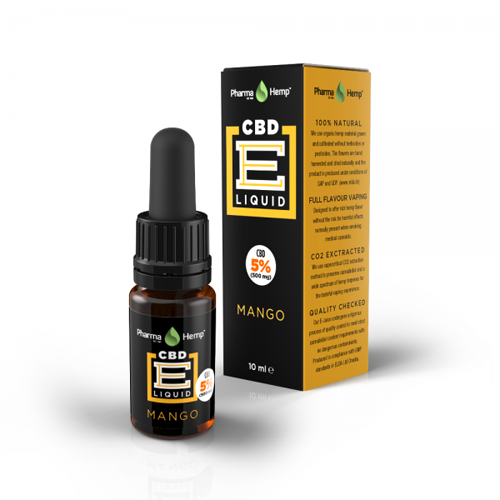 CBD e-liquid 5% 10ml mangó Pharma Hemp