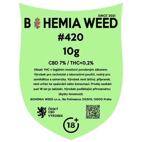 CBD kender virág weed #420 10g BOHEMIA WEED