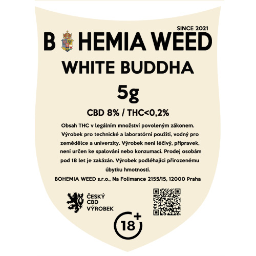 CBD kender virág weed WHITE BUDDHA 5g BOHEMIA WEED