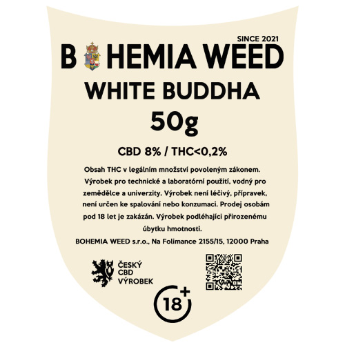 CBD kender virág weed WHITE BUDDHA 50g BOHEMIA WEED