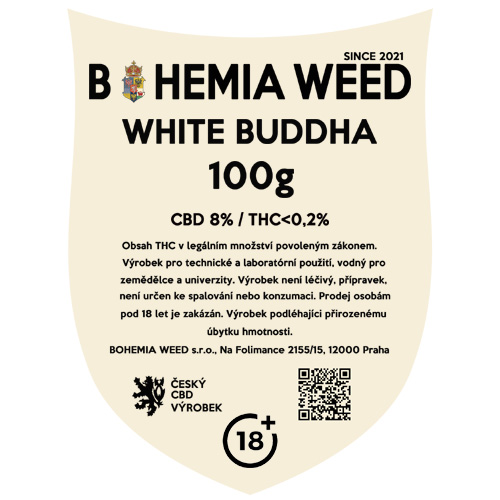 CBD kender virág weed WHITE BUDDHA 100g BOHEMIA WEED