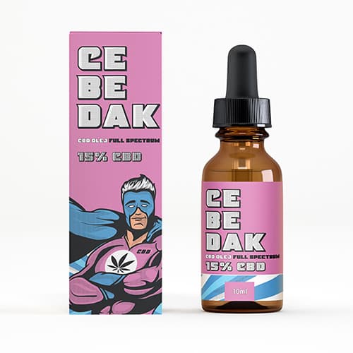 CBD olaj full spectrum 15% 1500mg 10ml CEBEDAK - 5db