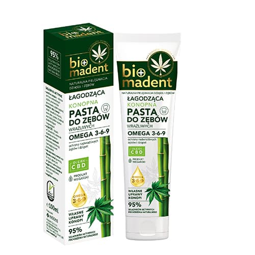 Nyugtató kender fogkrém CBD BioMadent 100 ml-rel