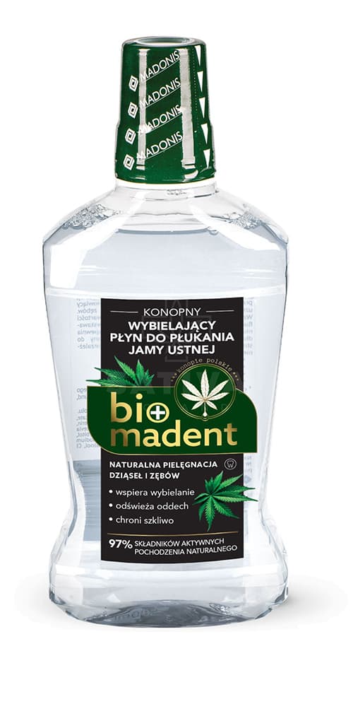 Fehérítő szájvíz CBD BioMadent 500 ml-rel