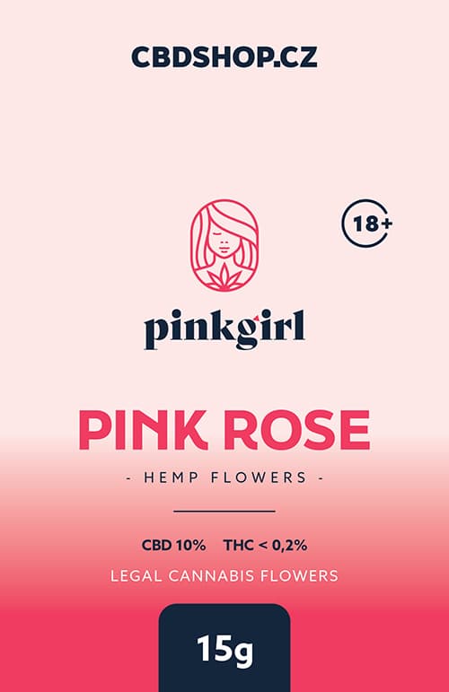 PINK GIRL CBD kender virágok weed PINK ROSE 0,2% THC 15g
