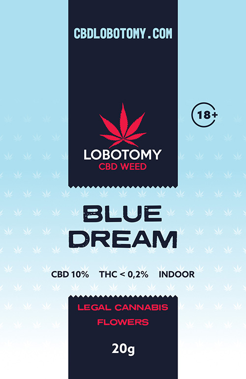 LOBOTOMY BLUE DREAM INDOOR CBD 10% a THC 0,2% 20g 