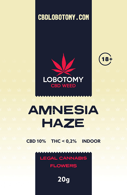 LOBOTOMY AMNESIA HAZE INDOOR CBD 10% a THC 0,2% 20g