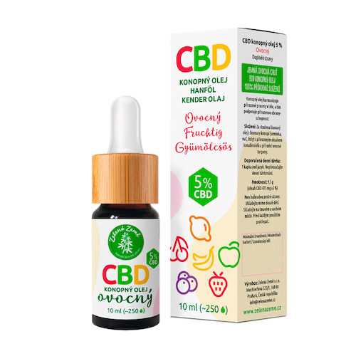 CBD cseppek gyümölcs ízzel 5% 10 ml Zelená Země