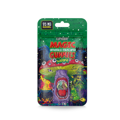 Euphoria Magic Amanita Muscaria Gummies - Wizard 25mg 5db