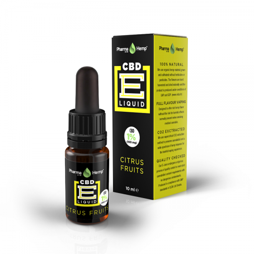 CBD e-liquid 1% 10ml citrusfélék Pharma Hemp