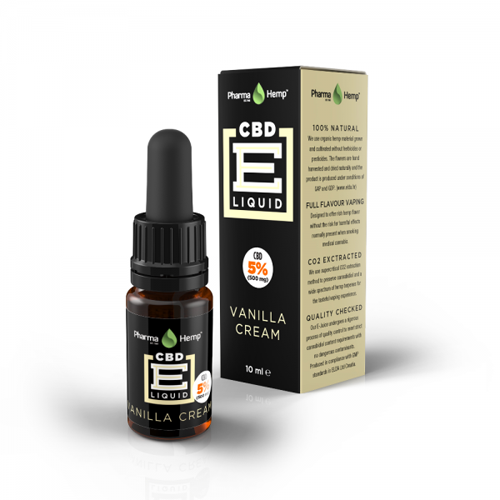 CBD e-liquid 5% 10ml vanília Pharma Hemp