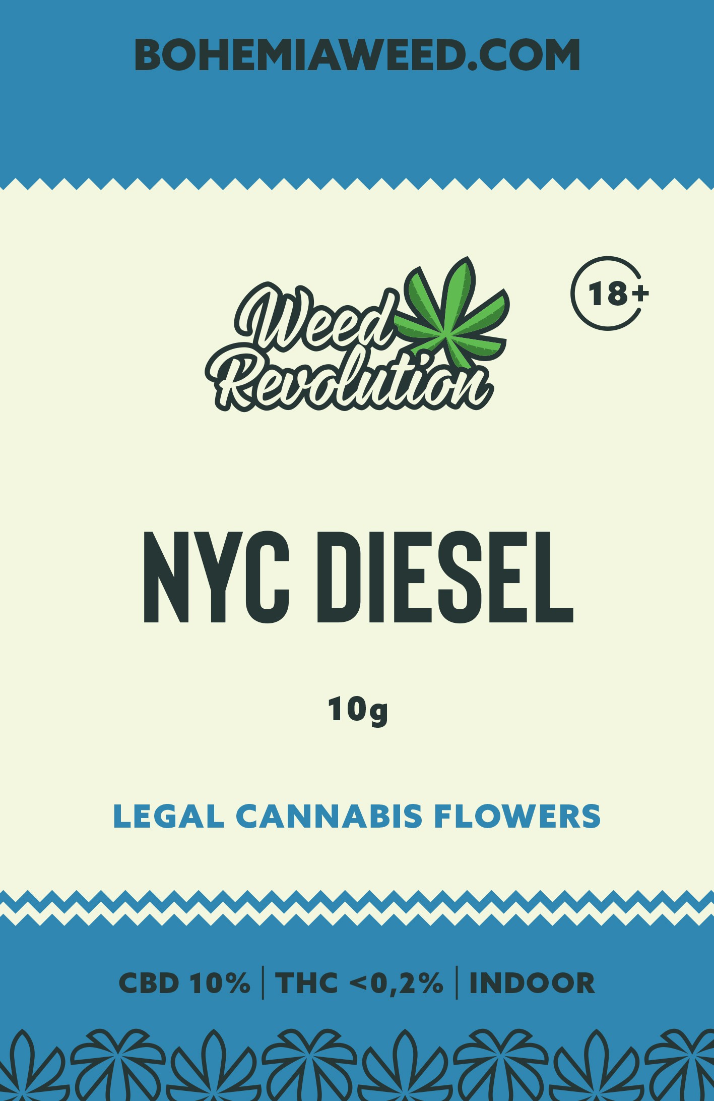 WEED REVOLUTION NYC DIESEL INDOOR CBD 10% és THC 0,2% 10g 