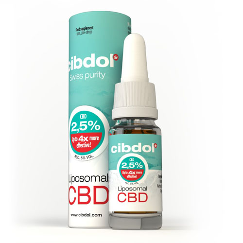 Liposzómás CBD olaj 2,5% 250mg 10ml Cibdol