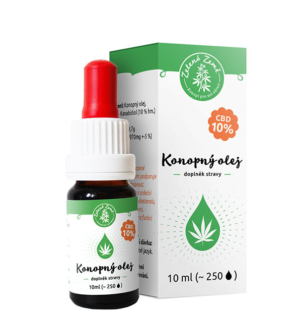 CBD Kenderolaj 10% 10ml BIO Zelená Země