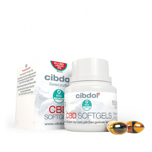 CBD softegls vitamin kapszulák D3 4% 60ks  Cibdol