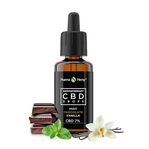 CBD drops aromaterápia 7% 2100mg 30ml menta, csokoládé és vanília Pharma Hemp