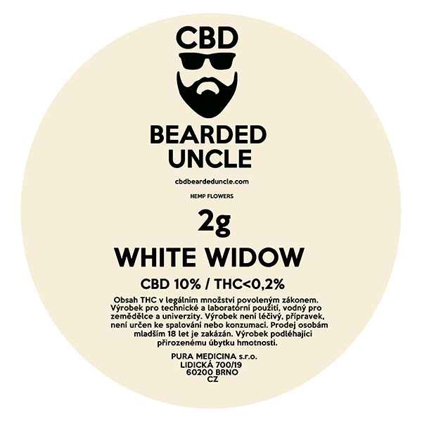 CBD virágok weed WHITE WIDOW 2g BEARDED UNCLE