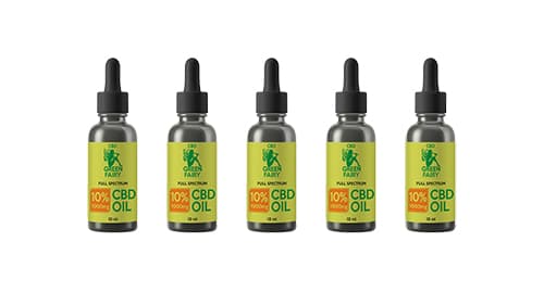 CBD olaj full spectrum 10% 1000mg 10ml 5db GREEN FAIRY