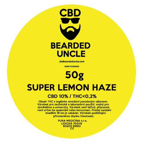 CBD virágok weed SUPER LEMON HAZE 50g BEARDED UNCLE