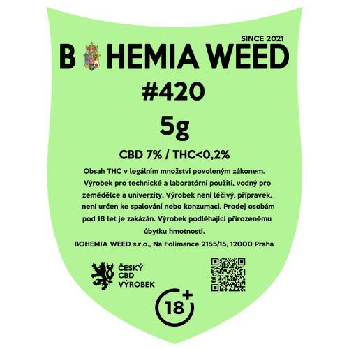 CBD kender virág weed #420 5g BOHEMIA WEED