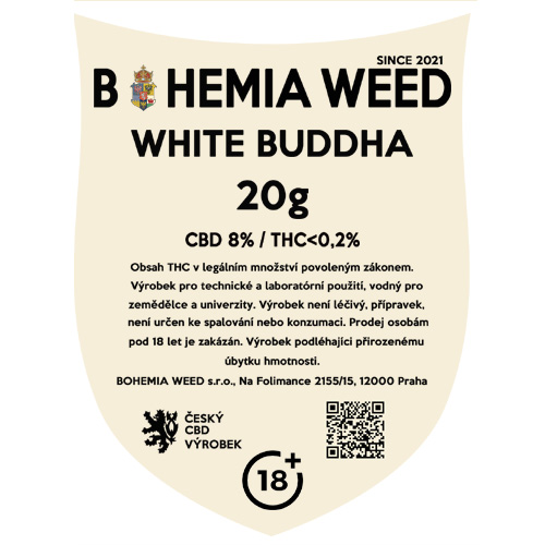 CBD kender virág weed WHITE BUDDHA 20g BOHEMIA WEED
